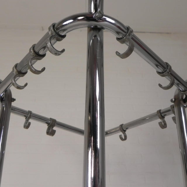 Freestanding Coat Rack with 4 Tubes and 12 Hooks from Tubax, 1950s For Sale - Image 6 of 18