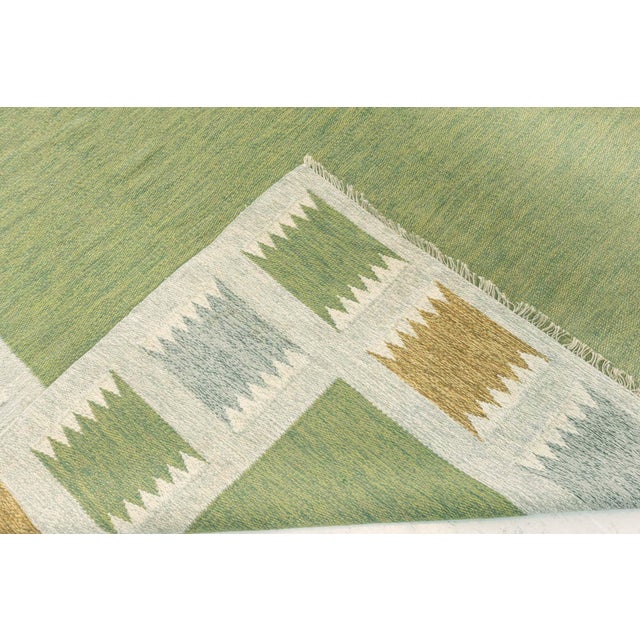 Doris Leslie Blau Vintage Swedish Flat Weave Rug by Bitte Ahlgren For Sale - Image 9 of 11
