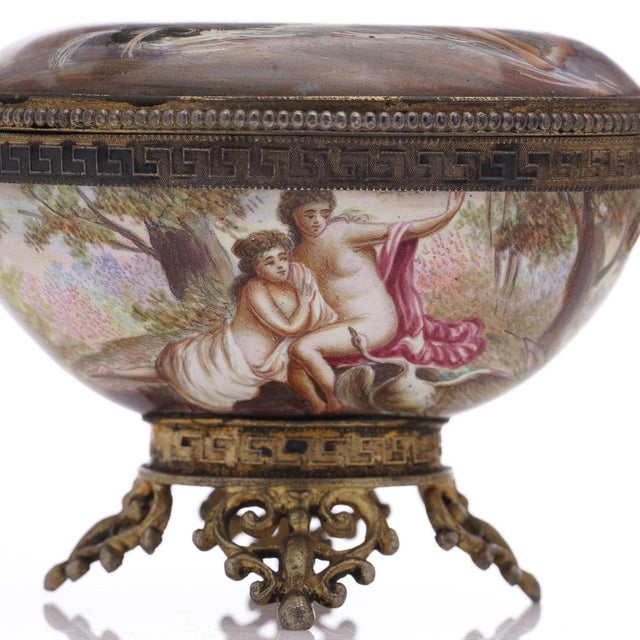 19th Century Austrian Silver & Enamel Lidded Bowl, Vienna, 1870s For Sale - Image 10 of 14