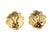 Pair of 14k Yellow Gold Sculptural Earrings Vintage For Sale - Image 4 of 6