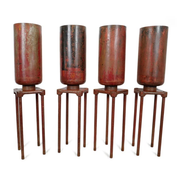 Vintage Industrial Iron Power Plant Conductor For Sale - Image 4 of 6