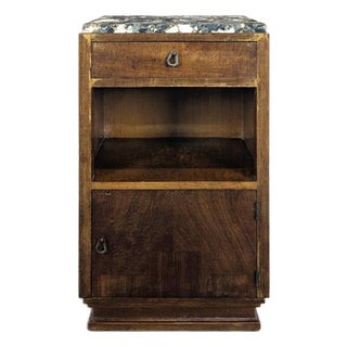 Art Deco Bedside Table in Breccia Marble For Sale