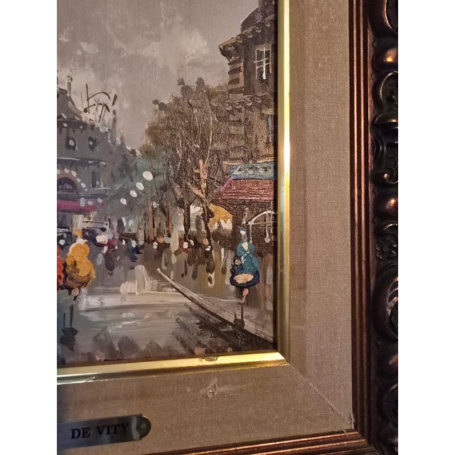 1950s Vintage Mid Century Modern Leon Cortes Style Painting For Sale - Image 5 of 10