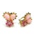 Bochic “Orient” Ruby, Coral & Multi Sapphire Earrings Set in 18k & Silver - 2 Pieces For Sale - Image 4 of 4