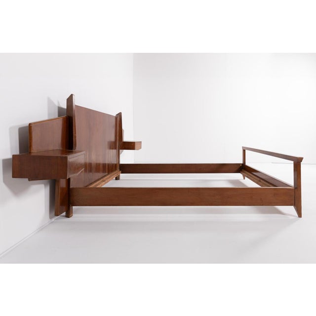Mid-Century Modern Italian Double Bed Frame from Gio Ponti, 1950s For Sale - Image 3 of 10