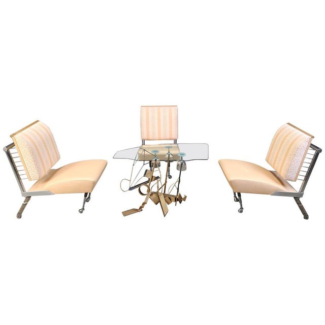 Sculptural Lounge Chair Set with Coffee Table, 1996, Set of 4 For Sale - Image 15 of 15