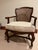 Traditional Vintage Round Parquetry Game Table 42" With 4 Chairs For Sale - Image 3 of 4