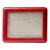 Vintage Spanish Red Leather Rectangular Table Picture Frame With Easel Back For Sale
