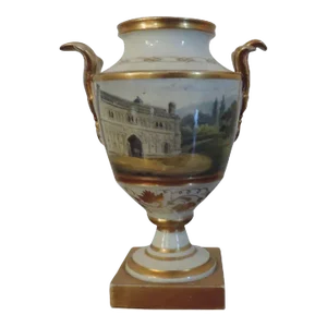 1800s English Worcester Porcelain Vase