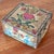 Rustic Mid 20th Century Hand-Painted Folk Art Wooden Cigar Box For Sale - Image 3 of 7