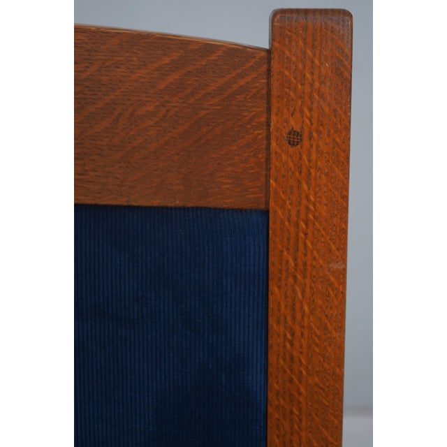 Pair Stickley Arts & Crafts Upholstered Armchairs For Sale - Image 14 of 18