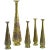 Five Engraved Brass Flower Vases, Probably Damascus, Circa 1900 For Sale