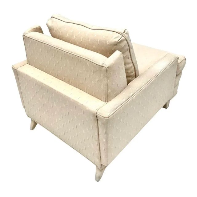 Textile 1950's Fully Upholstered Custom Club Lounge Chair For Sale - Image 7 of 13