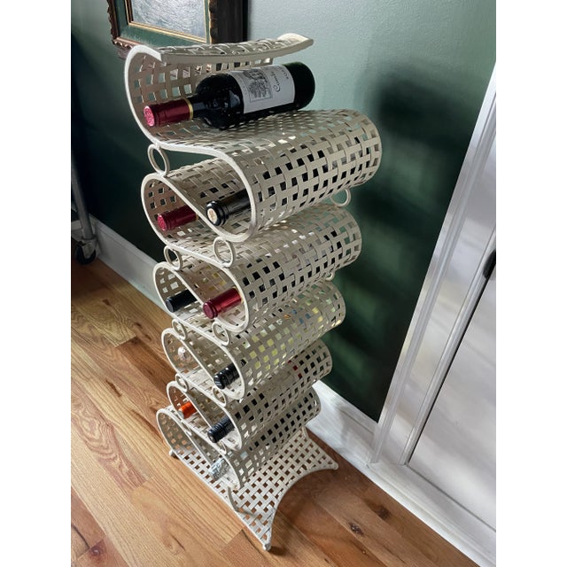 Mid Century Modern 1950s Metal Sculptural Wine Rack Chairish