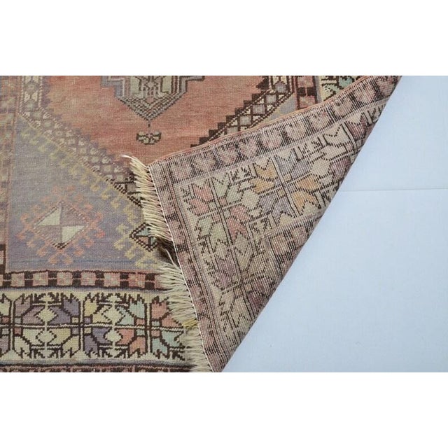Geometric Oushak Floral Carpet For Sale - Image 4 of 10