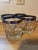 Dorothy Thorpe Style Silver Rimmed Glasses Double Shot Whiskey Glasses Set 4. Condition: Good Preowned Condition See...