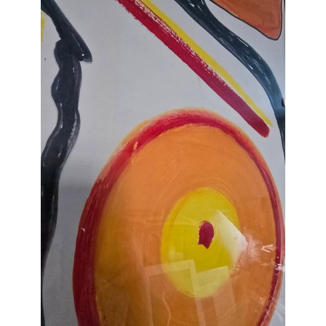 Vintage Mid Century Modern Abstract Painting Watercolor For Sale In Boston - Image 6 of 8