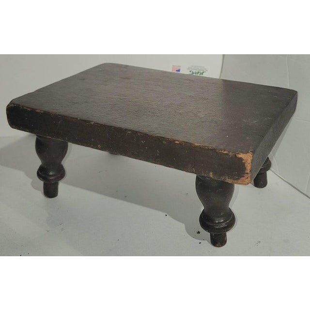 Early 19thc Small Foot Stool Old Surface For Sale - Image 4 of 5