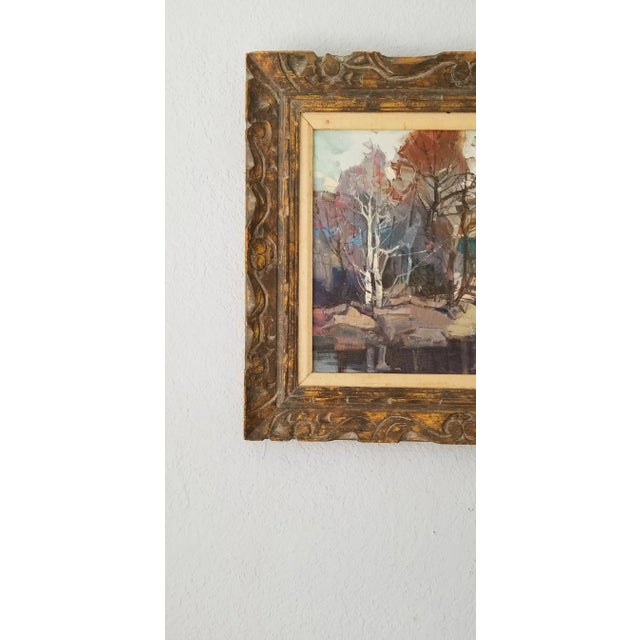 1970s Montreal Artist Guy Duveyre Rural River Landscape Oil on Canvas Painting For Sale - Image 9 of 11