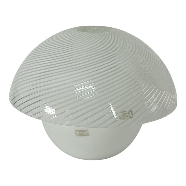 Large Murano Glass Table Lamp in the style of Venini, 1970s For Sale