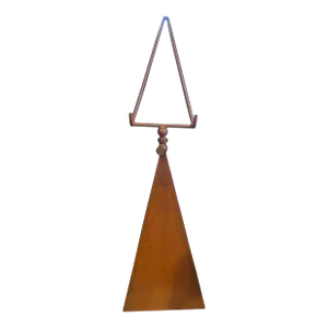 1980s Tom Torrens Pyramid Metal Art Easel Artisan Crafted Sculpture