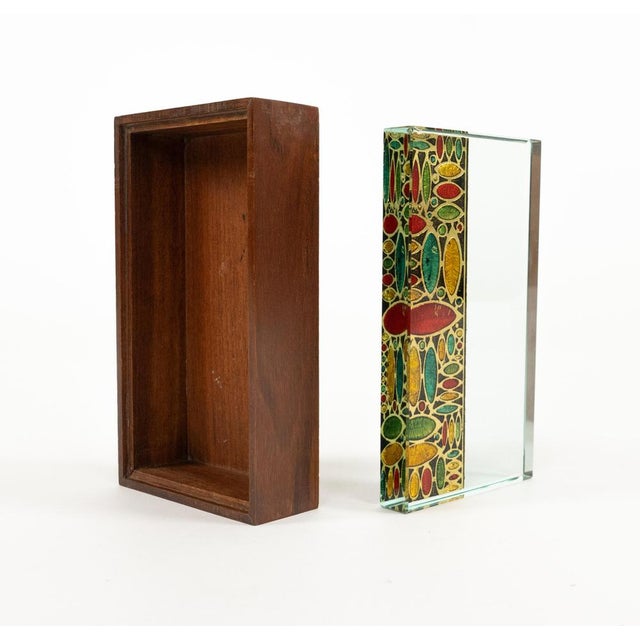 Mid-Century Modern Box in Wood and Art Glass by Erwin Burger for Fontana Arte, Italy, 1950s For Sale - Image 17 of 18