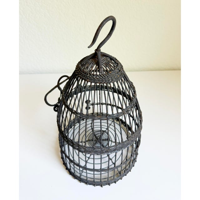 Antique French Wire Birdcage, Early 20th C For Sale - Image 10 of 13