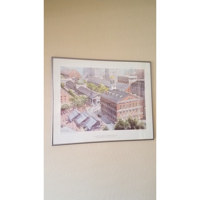 1980s Robert E. Kennedy "Faneuil Hall Market Place" Pencil Signed Print For Sale - Image 5 of 5