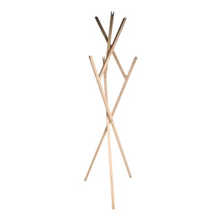 Architectural Designer Folding Coat Tree Rack Retailed by Stillfried N. Y. C. For Sale
