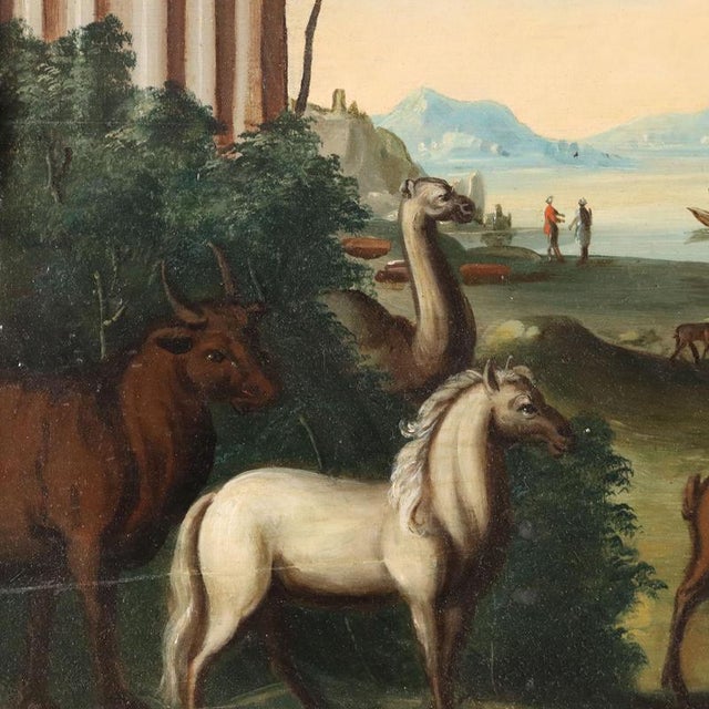 Orpheus Enchants the Animals, 1700s, Oil on Panel, Framed For Sale - Image 5 of 15