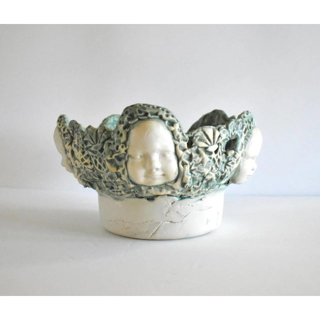 Mid 20th Century Mid-Century Studio Pottery Vessel With Faces For Sale - Image 5 of 9