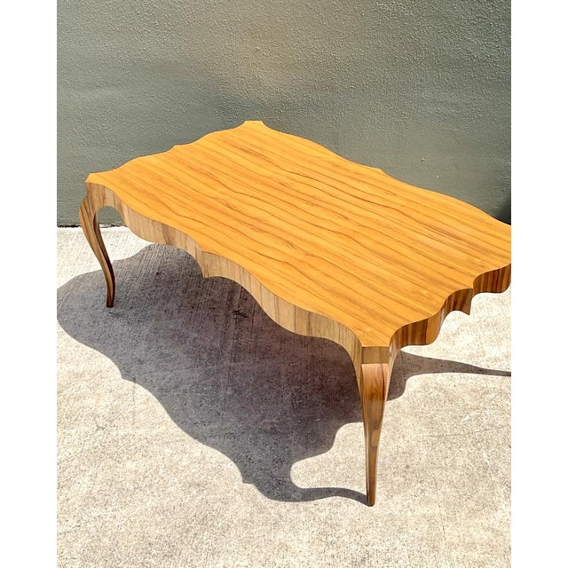 Vintage Keno Bros for Theodore Alexander Scalloped Edge Coffee Table For Sale - Image 12 of 12