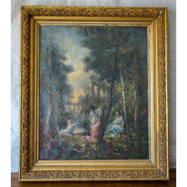 Marie Abraham Rosalbin De Buncey, Diana's Bath, 19th Century, Oil on Canvas, Framed For Sale - Image 7 of 7