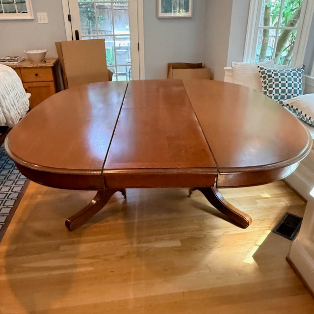 Grange Grange Expanding Oval Pedestal Dining Table For Sale - Image 4 of 10