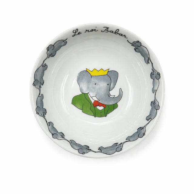 Vintage Haviland Limoges France “Le Roi Babar” Porcelain Cereal Bowl For Sale - Image 9 of 9