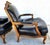 Vintage Chateau Dax French Provincial Leather Chair & Ottoman For Sale In Miami - Image 6 of 12
