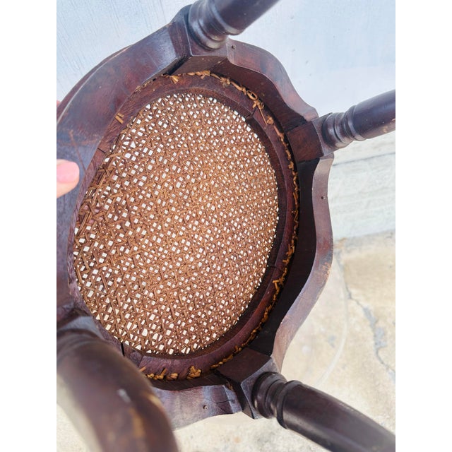 Antique Cane Footstool For Sale In Charleston - Image 6 of 6