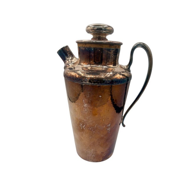 Silver 1927 Meriden International Silver Art Deco Hammered Cocktail Set — 12 Pieces For Sale - Image 8 of 9