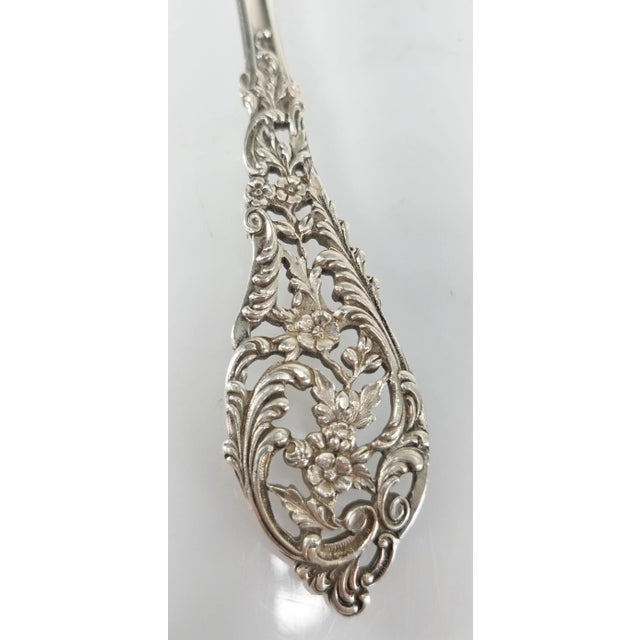 Silver Late 19th Century Sterling Silver Dominick & Haff Salad Servers - 2 Piece Set For Sale - Image 8 of 12