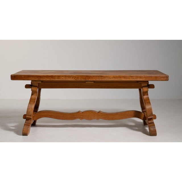 Mid 20th Century France Amber Wood Dining Table For Sale - Image 10 of 11