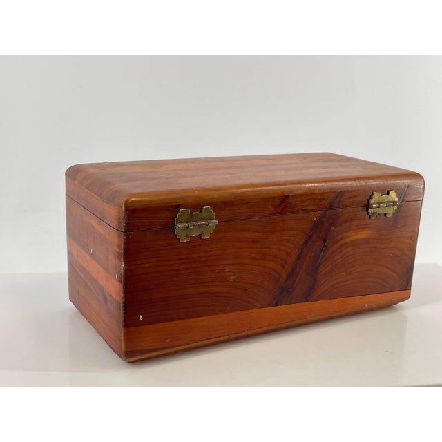 Lane Furniture Vintage Lane Cedar Dresser Jewelry Trinket Chest - No Key 9" X 4" X 4" 1940s For Sale - Image 4 of 8