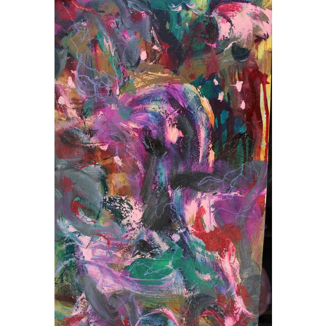 Flirt Original Abstract Oil Painting by Lisa Finlayson For Sale - Image 4 of 9