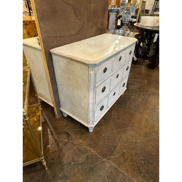 Wood Vintage Swedish Gustavian Painted Chests For Sale - Image 7 of 10