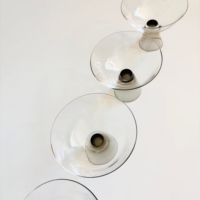 Gray Mid Century Rosenthal Fortuna Champagne Coupes by Elsa Fischer-Treyden - Set of 4 For Sale - Image 8 of 10