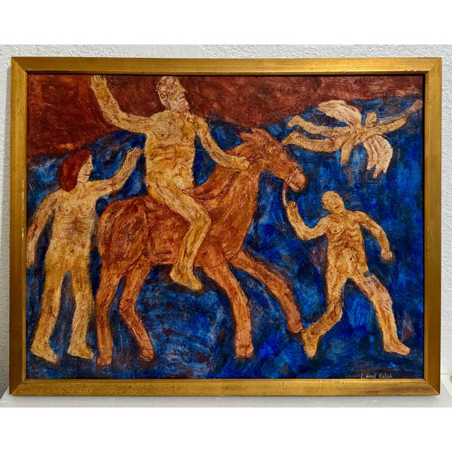 Lionel Kalish, Surrealist Oil Painting Circus Horse Scene Lionel Kalish Fantasy Scene New York, 1961 For Sale - Image 10 of 15