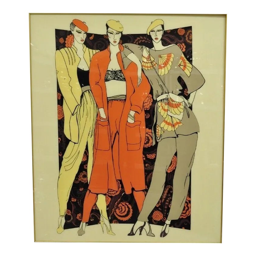 Large Vintage 1975 Polycast Acrylic Vogue Womens Fashion Retro