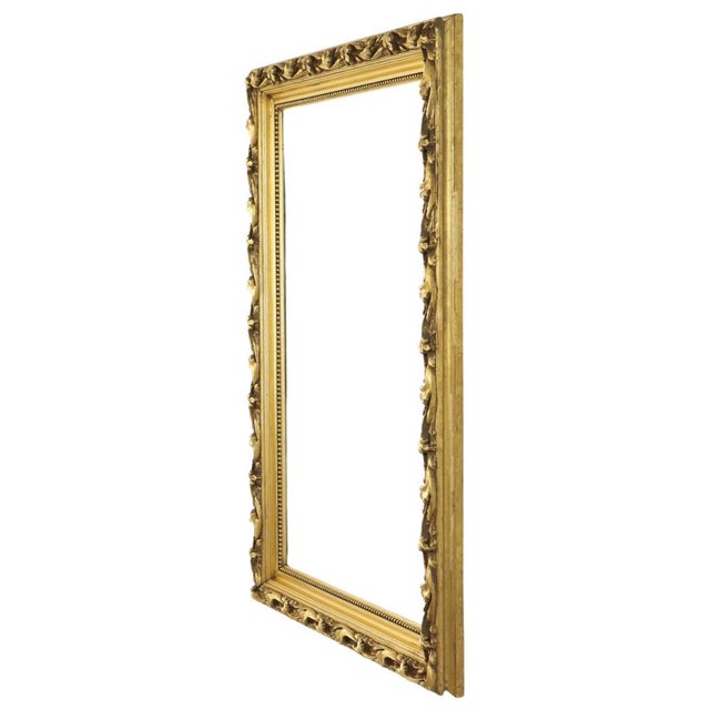 Antique Baroque Style Gold Leaf Gilded Pine Frame For Sale - Image 17 of 18