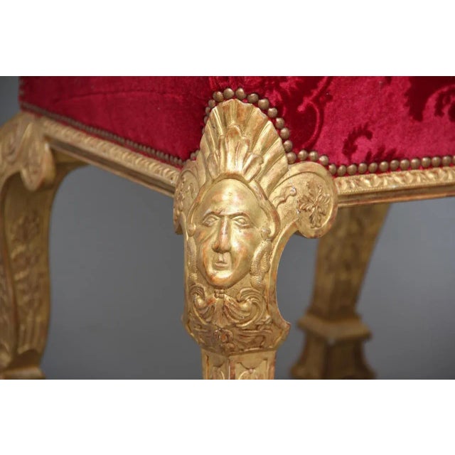 Set of Vintage George I Style Gilt Wood Chairs, 1920s For Sale - Image 14 of 15