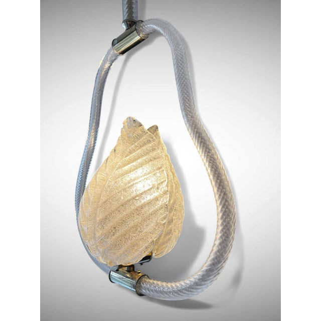 Hanging Light in Murano Glass by Barovier and Toso, Italy For Sale - Image 6 of 8