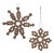Wood Bead Snowflake Ornament (Set of 12) For Sale
